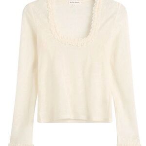 My Mum Made it Lace Poem Top Ivory Size M